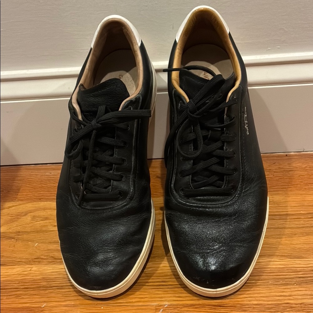 adiPure Men’s black leather golf shoes